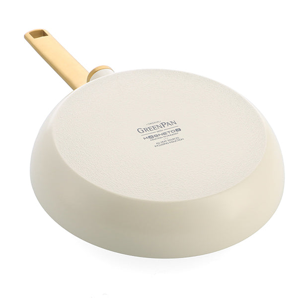 Poêle aluminium antiadhésive crème 24 cm Evolution Green pan - Mathon - 3