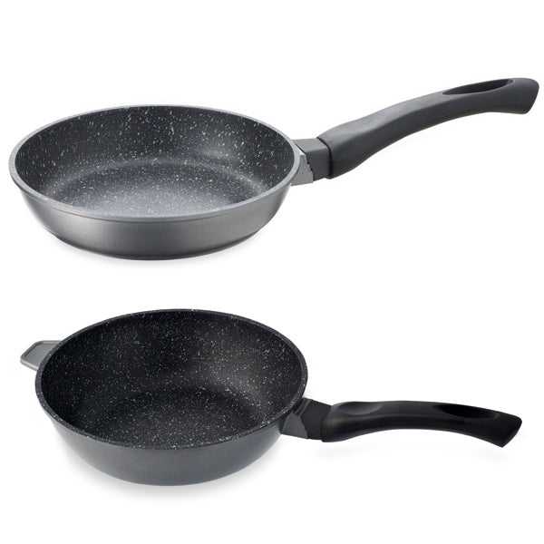 Lot poêle et sauteuse revêtement Dur comme la pierre 28 cm Mathon - Mathon
