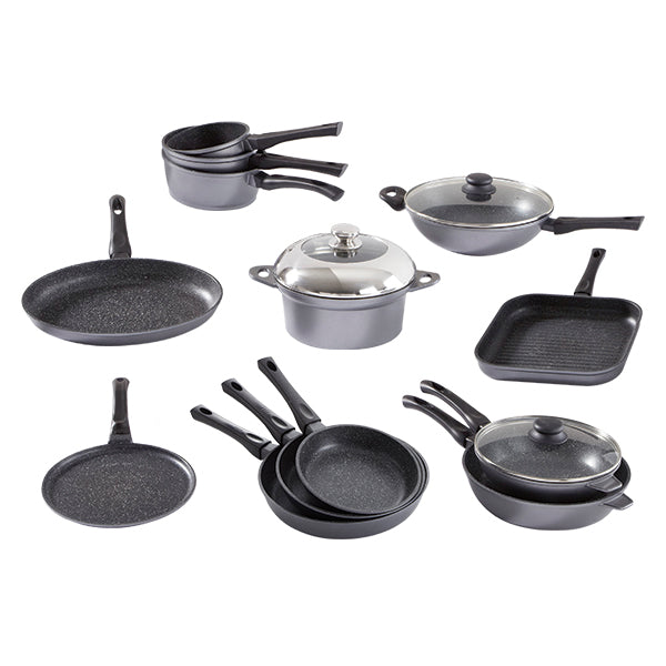 Batterie de cuisine 13 pièces revêtement Dur comme la pierre Mathon - Mathon - 1