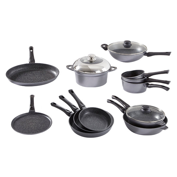 Batterie de cuisine 12 pièces revêtement Dur comme la pierre Mathon - Mathon - 1