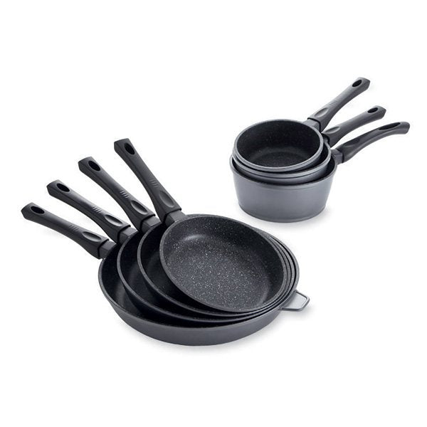 Batterie de cuisine 7 pièces revêtement Dur comme la pierre Mathon - Mathon