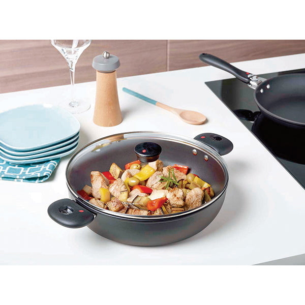 Lot sauteuse Cookway 28cm avec poignée, anse et couvercle Cristel - Mathon - 2