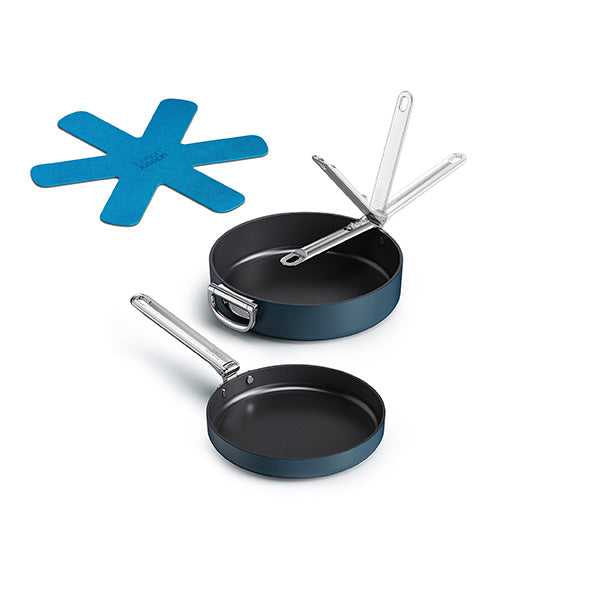 Set de 2 Poêles en aluminium revêtu Space 24 et 28 cm et séparateur protecteur  Joseph Joseph - Mathon - 2