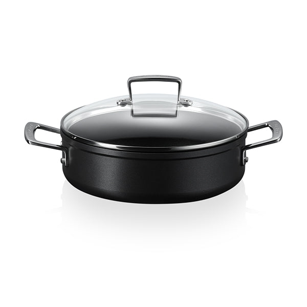 Sauteuse rondeau anti-adhérente Les Forgées 28 cm et couvercle en verre Le Creuset - Mathon - 1