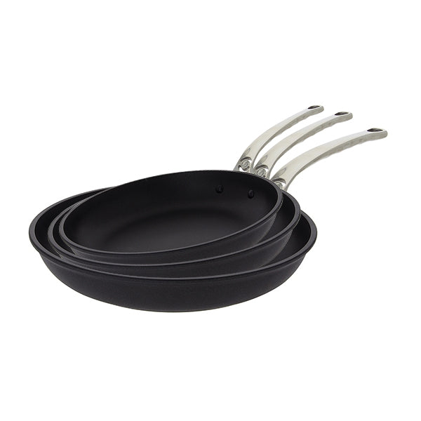 Set de 3 poêles anti-adhérentes 20, 24 et 28 cm Choc Extrême De Buyer - Mathon - 1