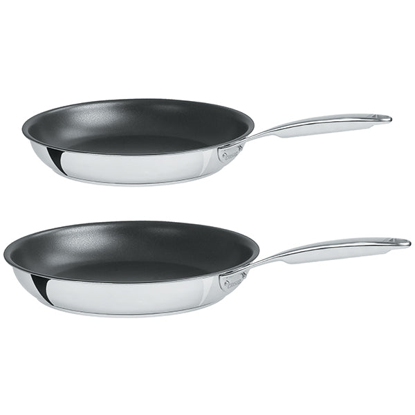 Lot 2 poêles inox antiadhérentes Castel