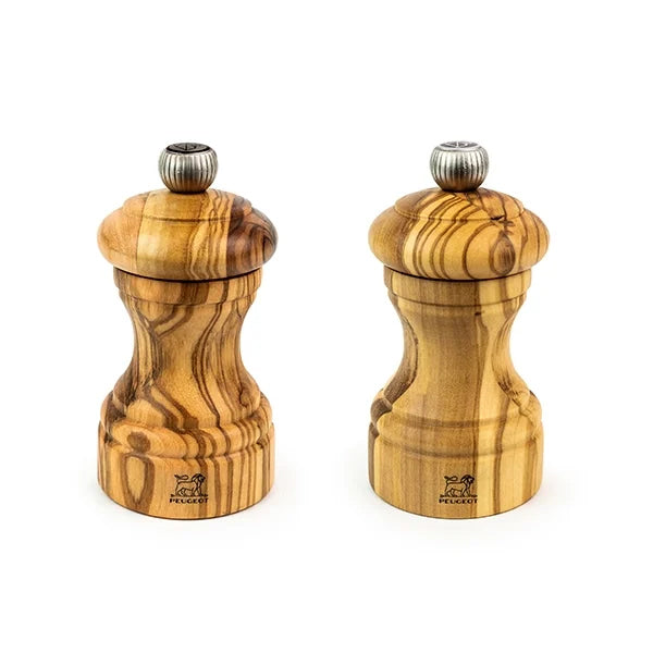 Duo moulin à sel et poivre manuel en bois d’olivier Bistro 10 cm Peugeot - Mathon - 1