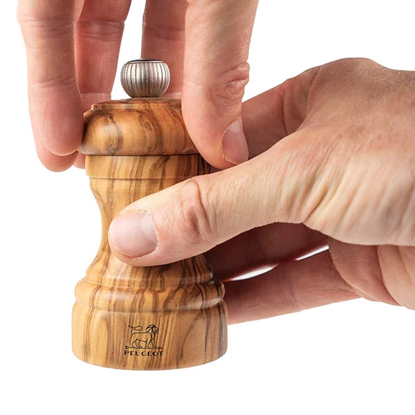 Duo moulin à sel et poivre manuel en bois d’olivier Bistro 10 cm Peugeot - Mathon - 2