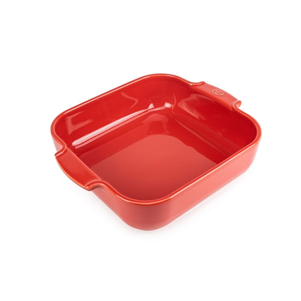 Plat à four céramique Appolia carré rouge 28 cm Peugeot - Mathon - 1