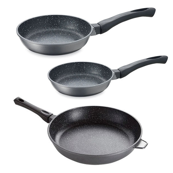 Lot 3 poêles revêtement Dur comme la pierre 20, 28 et 32 cm Mathon - Mathon - 1