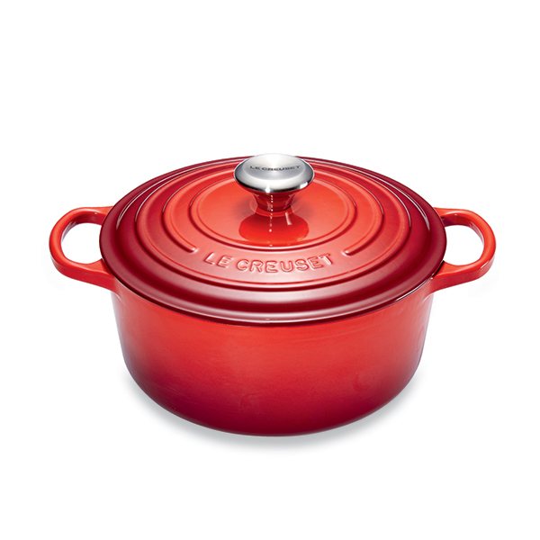 Cocotte fonte rond 24 cm cerise Le Creuset - Mathon - 1