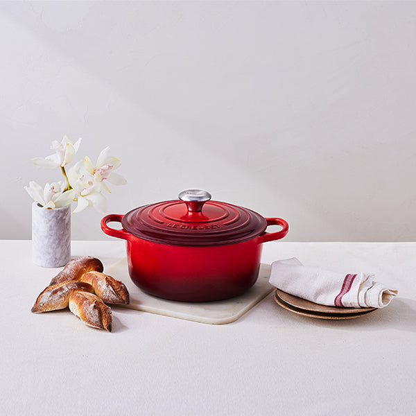 Cocotte fonte rond  20 cm cerise Le Creuset - Mathon - 5