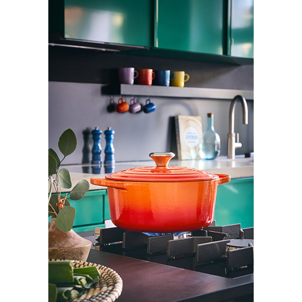 Cocotte fonte rond  20 cm volcanique Le Creuset - Mathon - 5