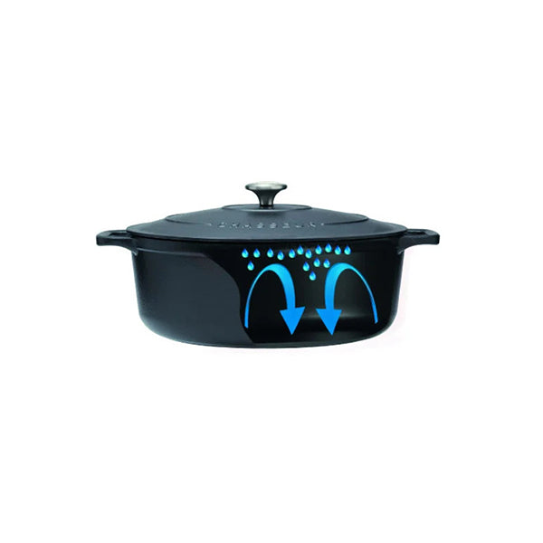 Cocotte ronde en fonte émaillée 28 cm noir mat Chasseur - Mathon - 6