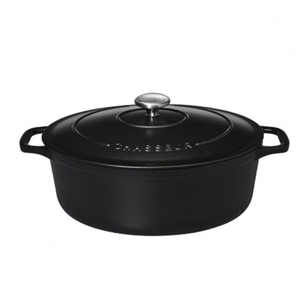 Cocotte ovale en fonte émaillée 31 cm noir mat Chasseur - Mathon - 1