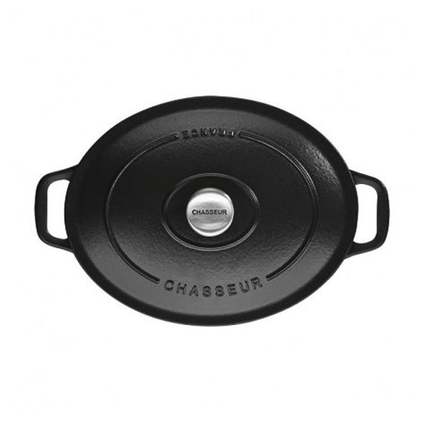 Cocotte ovale en fonte émaillée 33 cm noir mat Chasseur - Mathon - 3