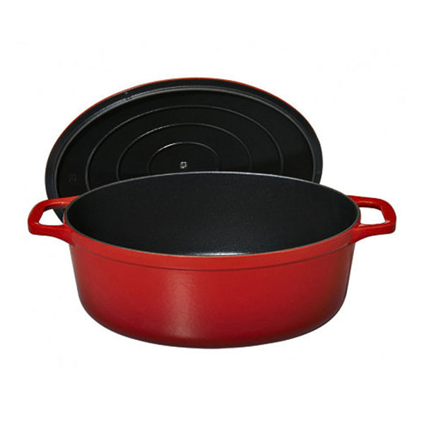Cocotte ovale en fonte émaillée 33 cm rouge rubis Chasseur - Mathon - 2