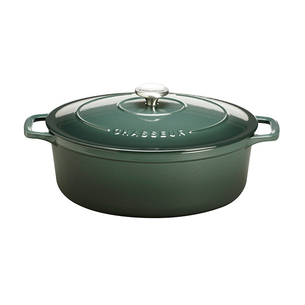 Cocotte ovale en fonte émaillée 33 cm vert mélèze Chasseur - Mathon - 1