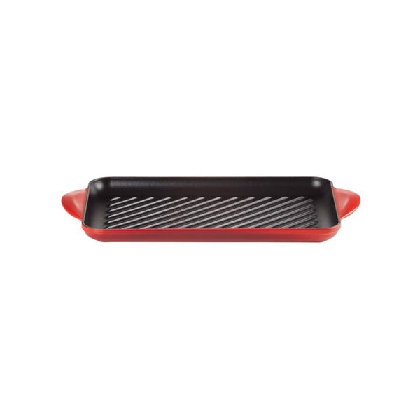 Grill rectangulaire fonte émaillée 32 cm Cerise Le Creuset - Mathon - 1