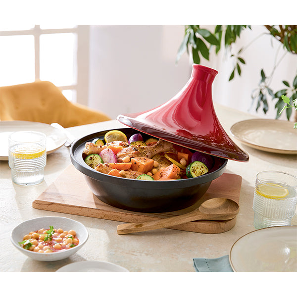 Tajine en fonte 30 cm rouge Mathon - Mathon - 2
