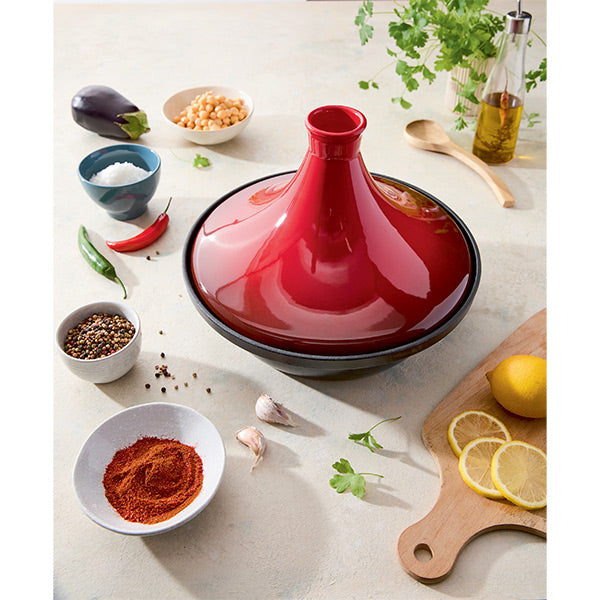 Tajine en fonte 30 cm rouge Mathon - Mathon - 3