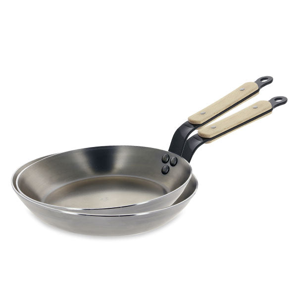 Lot 2 poêles acier Minéral B Bois 28 et 32 cm De Buyer - Mathon - 1