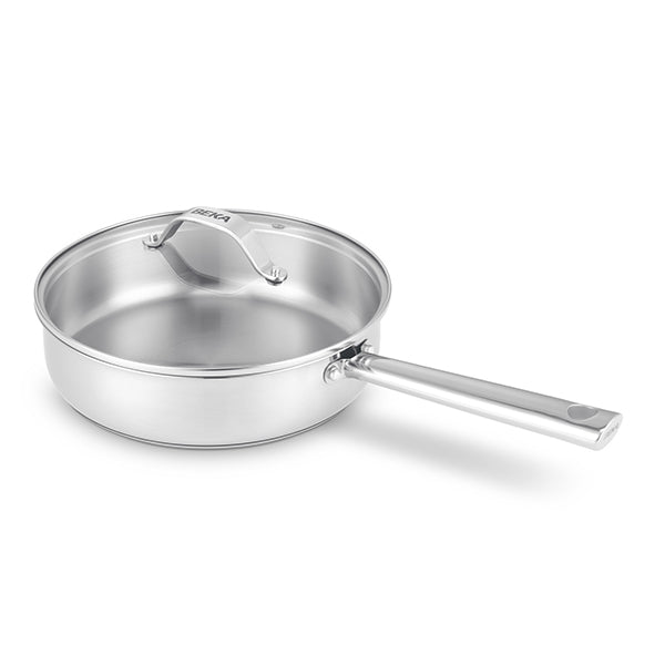 Sauteuse tout inox Cicla 24 cm et couvercle en verre Beka - Mathon - 2