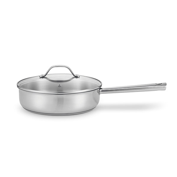 Sauteuse tout inox Cicla 24 cm et couvercle en verre Beka - Mathon - 1
