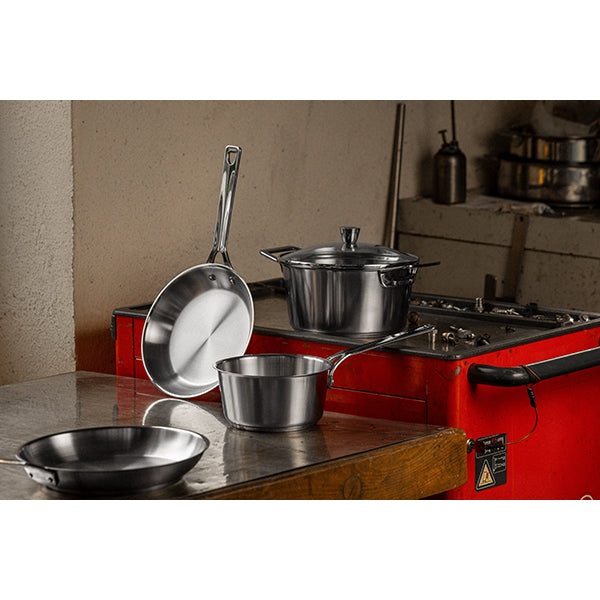 Lot 2 poêles tout inox 1826 24 et 28 cm Cristel - Mathon - 2
