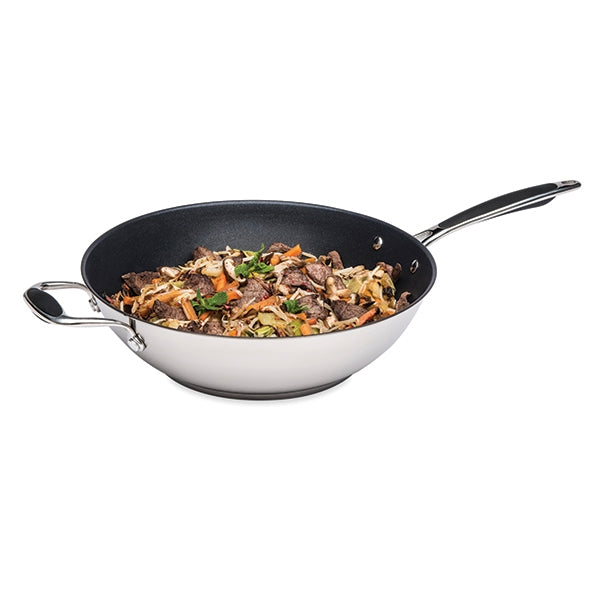 Wok inox antiadhérent 30 cm Excell