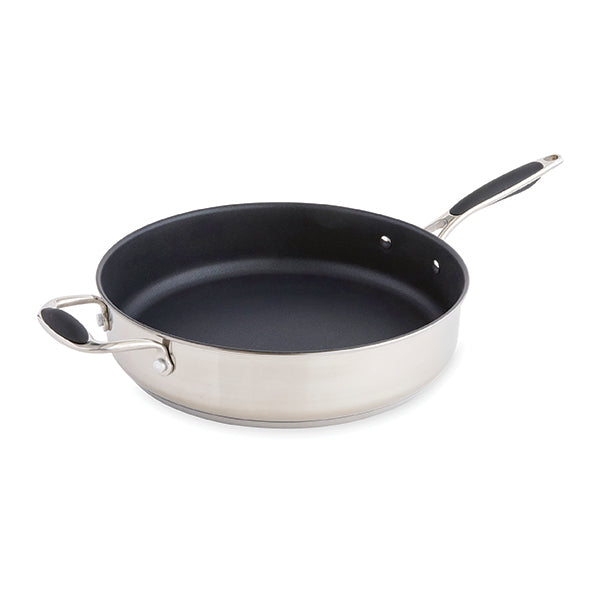 Sauteuse antiadhérente inox avec contre-poignée Excell’Inox 28 cm Mathon - Mathon - 1