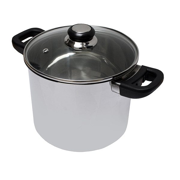 Marmite traiteur en inox avec couvercle en verre 28 cm Baumalu - Mathon