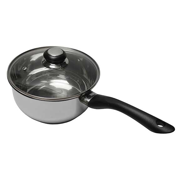 Casserole inox avec couvercle en verre 20 cm Baumalu - Mathon