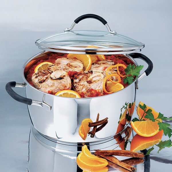 Faitout inox Rapid Cook avec couvercle 24 cm 5 L Mathon - Mathon - 1