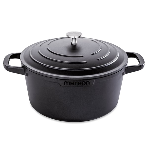 Lot cocotte légère ronde fonte aluminium 24 cm 4,5 L et panier vapeur multidiamètre Mathon - Mathon - 3