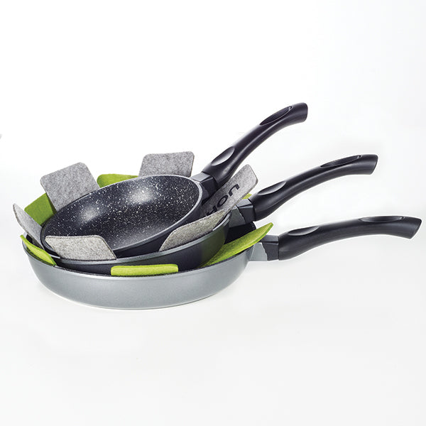 Lot 3 poêles inox antiadhérentes Excell
