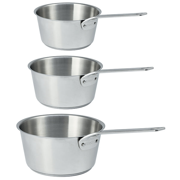 Lot 3 casseroles inox 1826 16, 18 et 20 cm Cristel - Mathon - 1