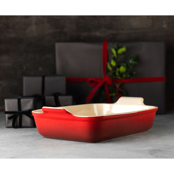 Plat rectangulaire céramique 26 cm Cerise Le Creuset - Mathon - 4