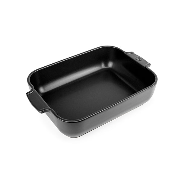Plat à four céramique Appolia rectangulaire noir mat 32 cm Peugeot - Mathon - 1