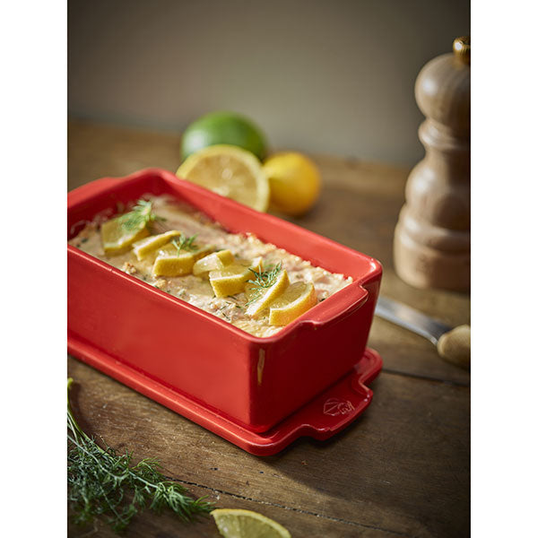 Terrine en céramique et presse 20 cm Appolia rouge  Peugeot - Mathon - 2