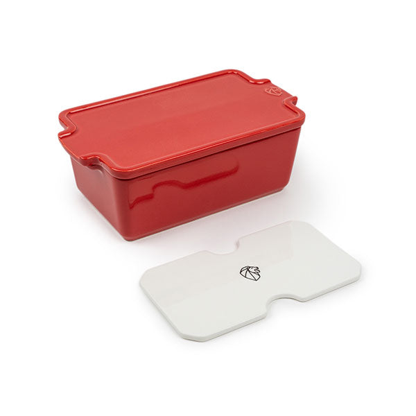Terrine en céramique et presse 20 cm Appolia rouge  Peugeot - Mathon - 1