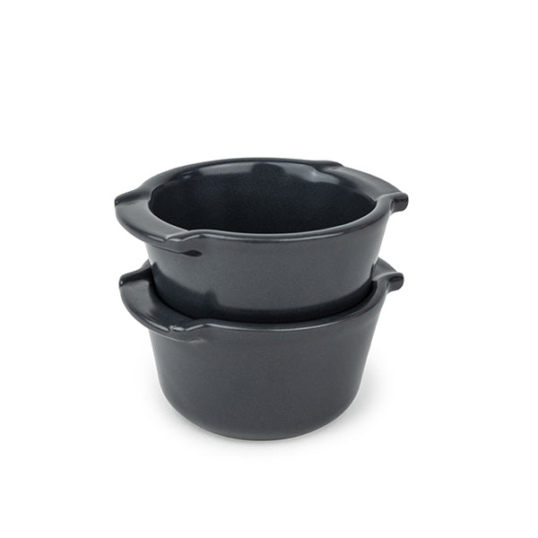 Set de 2 ramequins en céramique 11 cm Appolia ardoise  Peugeot - Mathon - 1
