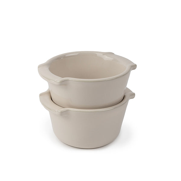 Set de 2 ramequins en céramique 11 cm Appolia écru  Peugeot - Mathon - 1