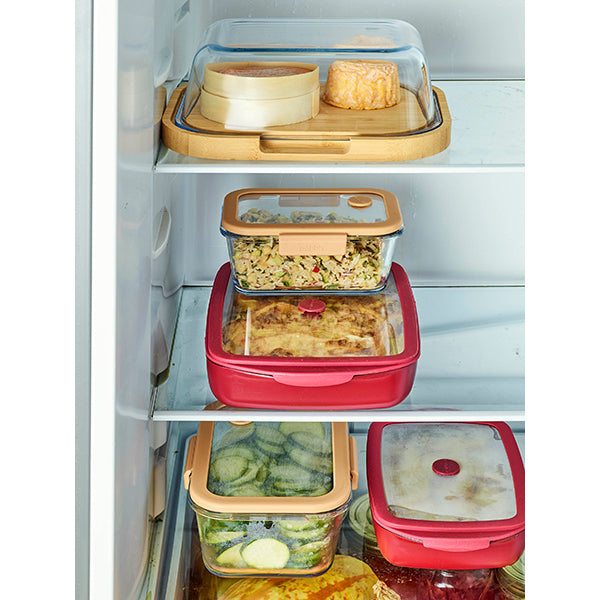 Plat à four rectangulaire en verre borosilicate avec couvercle Grenat 3,6 L Pebbly - Mathon - 5