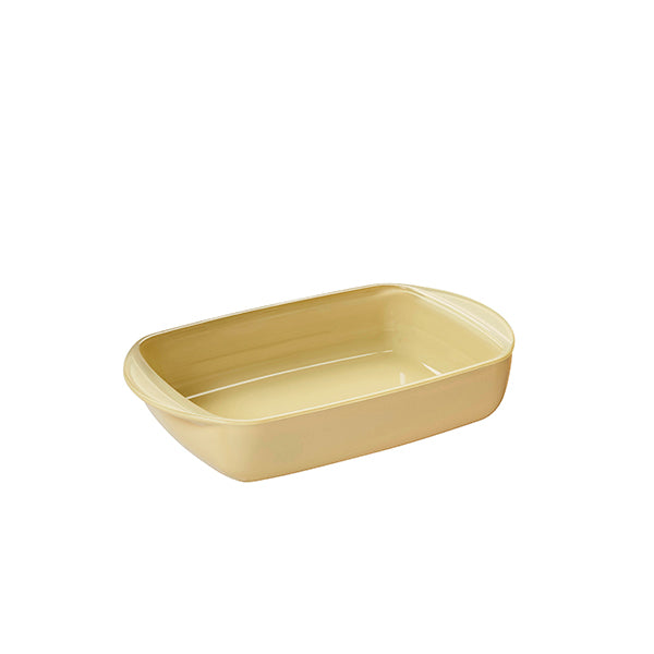 Plat à four rectangulaire en verre borosilicate avec couvercle Crème 0,8 L Pebbly - Mathon - 3