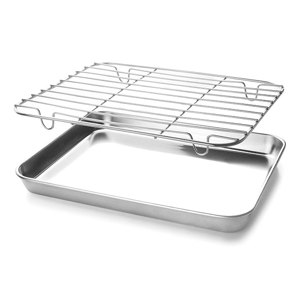 Plat à four en inox avec grille 21,5 cm  Lacor - Mathon - 2