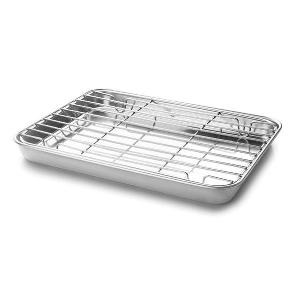 Plat à four en inox avec grille 26,5 cm  Lacor - Mathon - 1