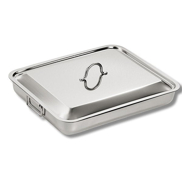 Plat à four en inox avec couvercle Inoxriv - Mathon - 2