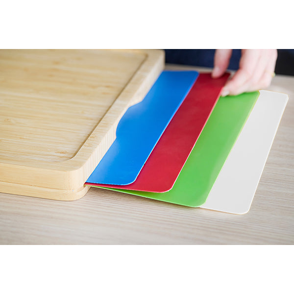 Planche à découper en bambou avec 4 inserts 40 × 30 cm Point Virgule - Mathon - 3
