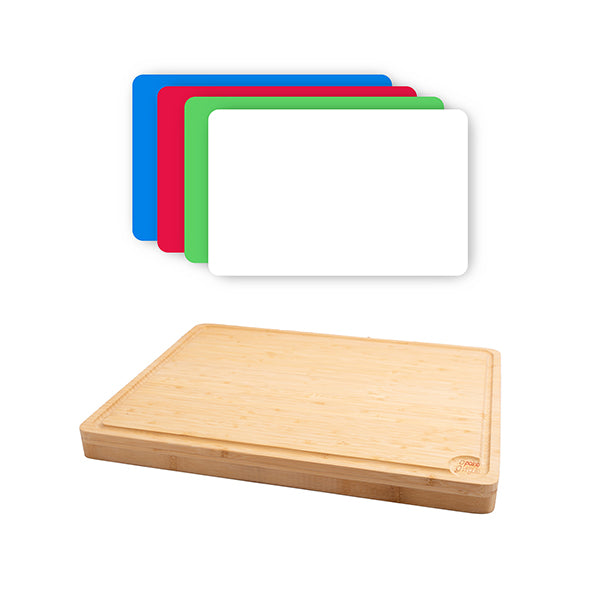 Planche à découper en bambou avec 4 inserts 40 × 30 cm Point Virgule - Mathon - 2